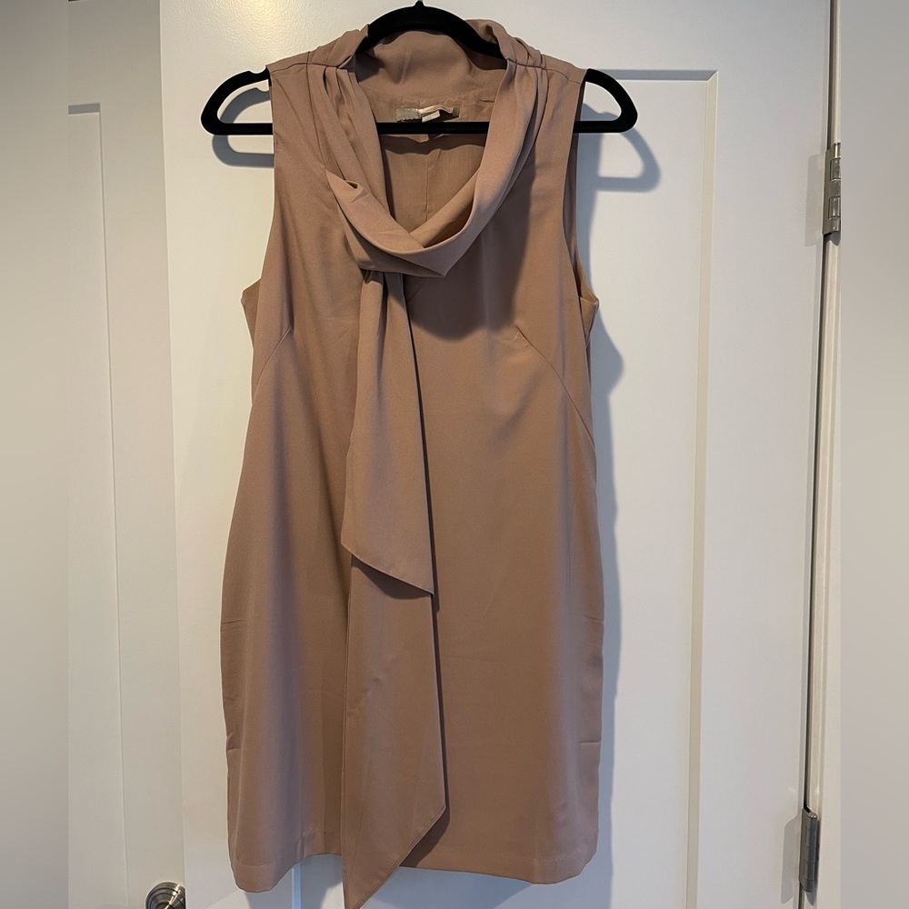 Beautiful cowl neck with faux tie dress